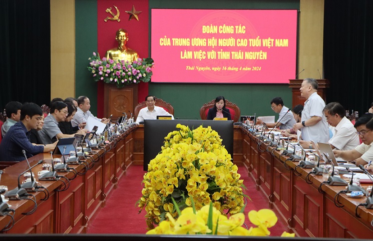 Đoàn công tác Trung ương Hội NCT Việt Nam làm việc với Tỉnh ủy Thái Nguyên